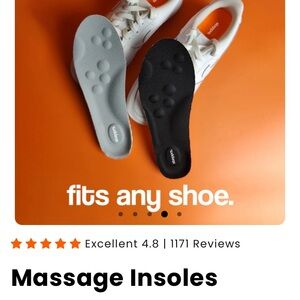 Stepprs massage insoles new inpackage men’s 15 Womens 16 Black color